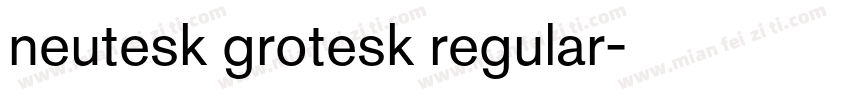 neutesk grotesk regular字体转换